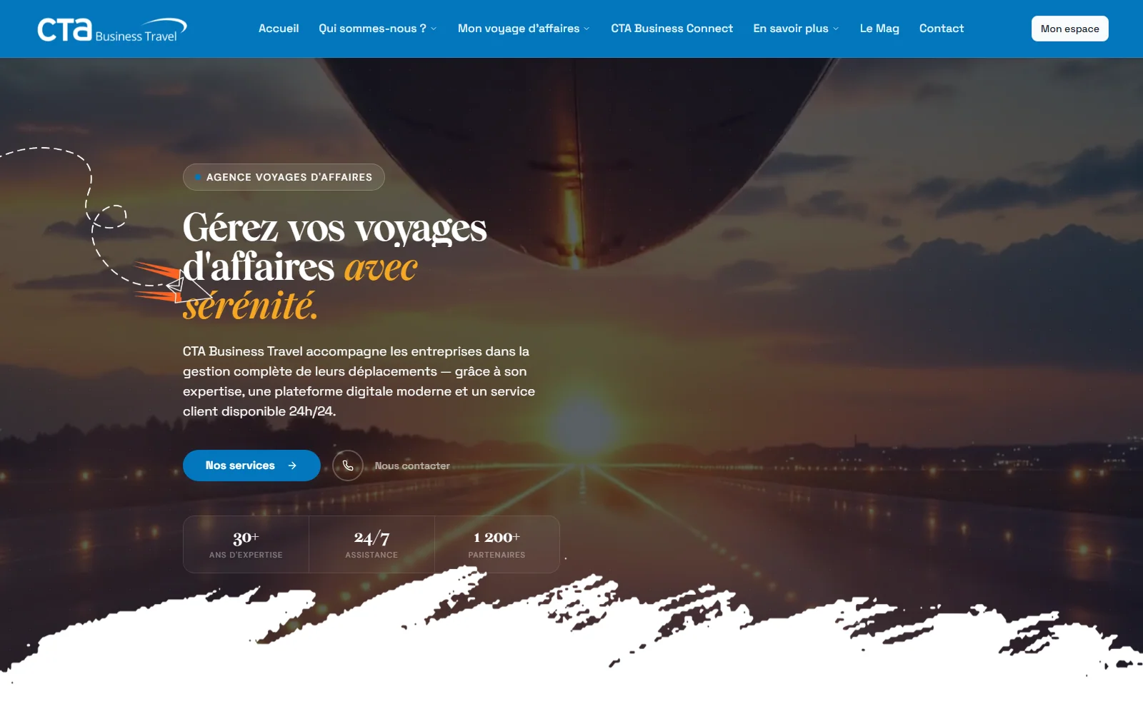 Site internet CTA Business Travel