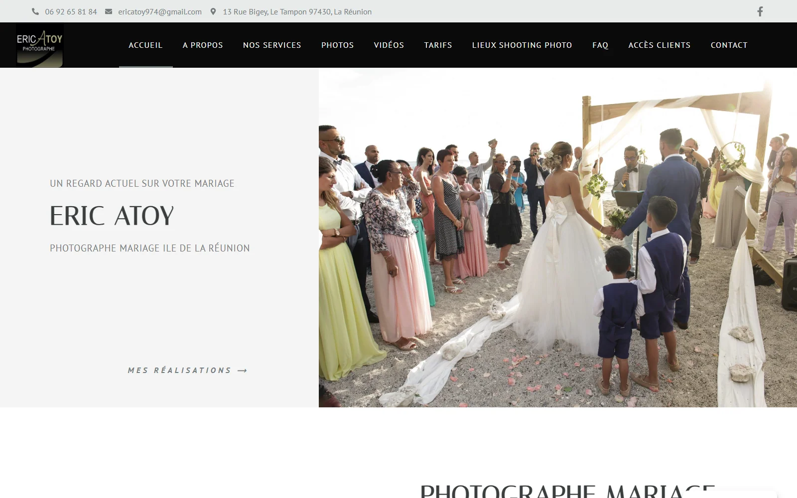 Site internet Eric Atoy Photographe