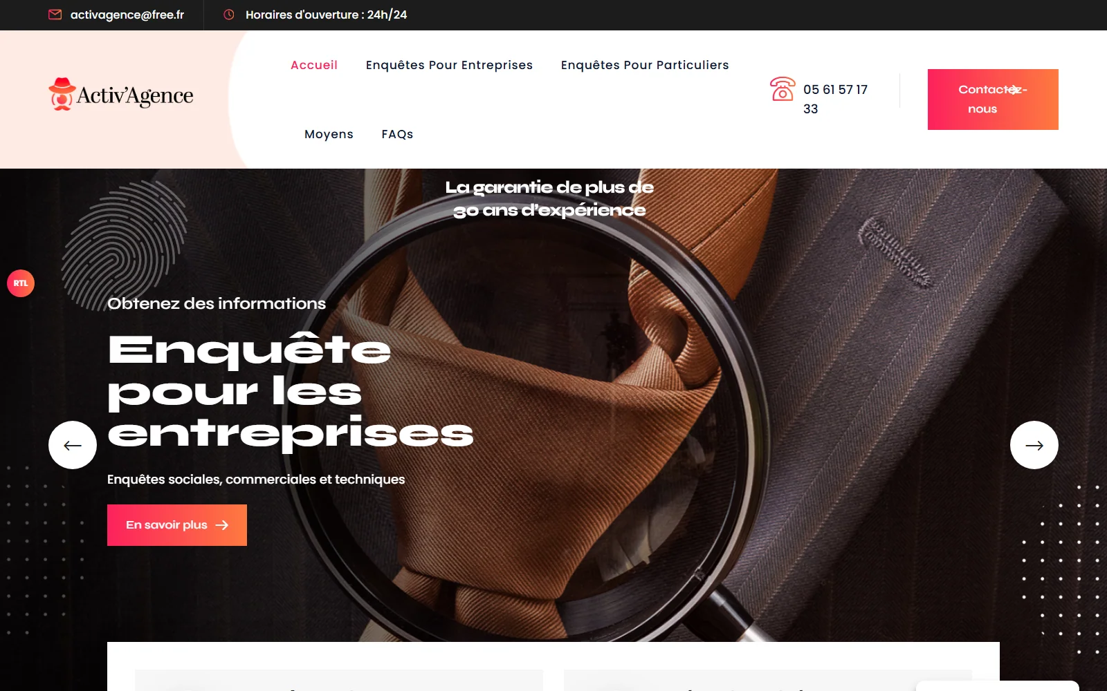 Site internet Activ'agence