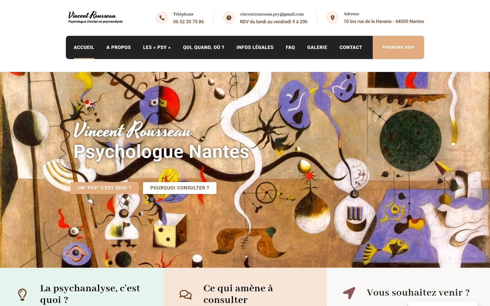 Site internet Vincent Rousseau